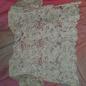 Delia's cropped lace top xsmall